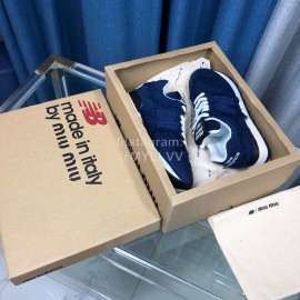 New Balance Miumiu Denim Sneakers For Women Navy