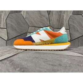 New Balance Suede Mesh Sneakers Ms237sc Orange Blue