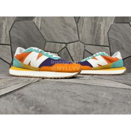 New Balance Suede Mesh Sneakers Ms237sc Orange Blue
