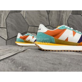 New Balance Suede Mesh Sneakers Ms237sc Orange Blue