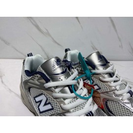 New Balance Mesh Sneakers For Men And Women Silver