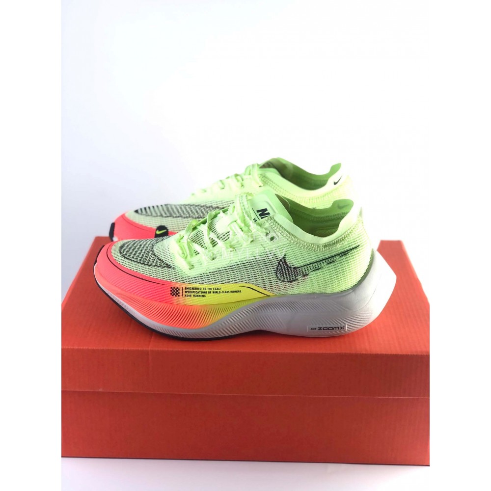 Nike Zoomx Vaporfly Next Running Shoes For Men And Women Green Pink