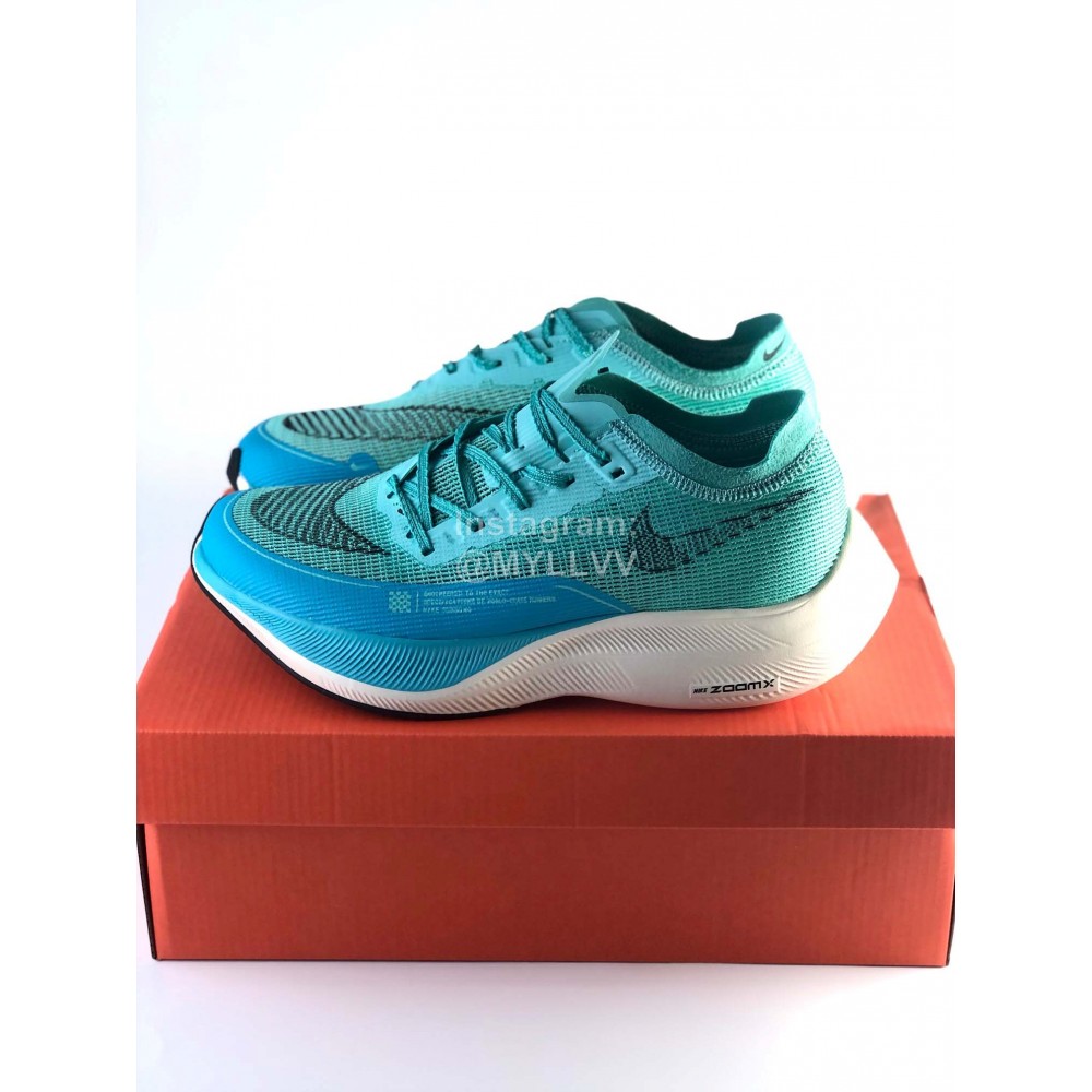 Nike Zoomx Vaporfly Next Running Shoes For Men And Women Green Blue