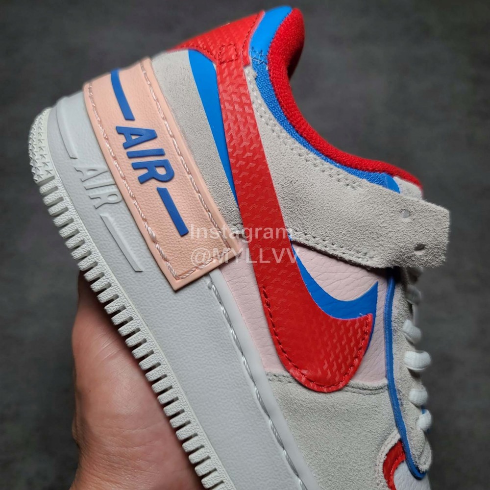 Nike Air Force 1 Shadow Sneakers For Women Red Blue