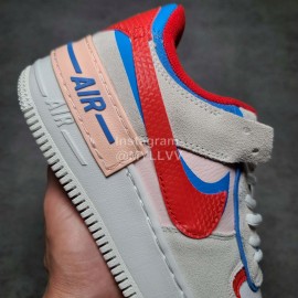 Nike Air Force 1 Shadow Sneakers For Women Red Blue