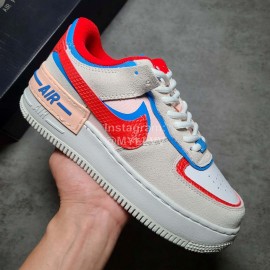 Nike Air Force 1 Shadow Sneakers For Women Red Blue