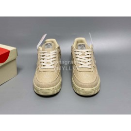Stussy Nike Airfoce 1 Low Casual Board Shoes For Men And Women Beige