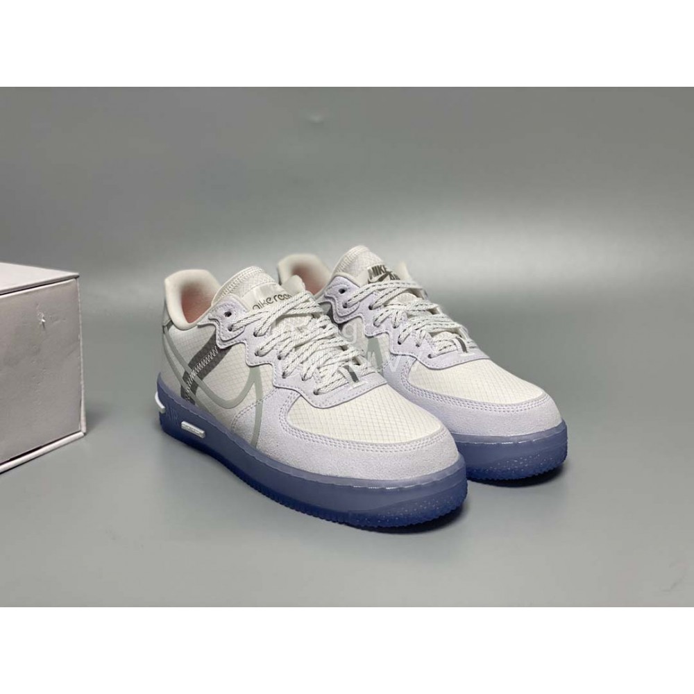 Nike Air Force 1 React Qs Light Bone Sneakers For Men And Women