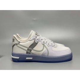 Nike Air Force 1 React Qs Light Bone Sneakers For Men And Women