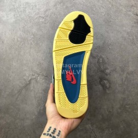 Union La Nike Air Jordan 4 Retro Spoff Noir Basketball Shoes Black