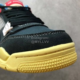 Union La Nike Air Jordan 4 Retro Spoff Noir Basketball Shoes Black