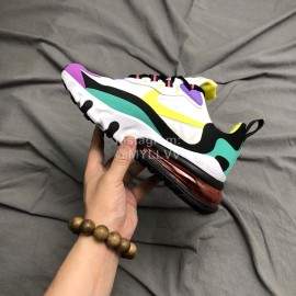 Nike Air Max 270 React Hyper Jade Running Shoes For Women White Purple