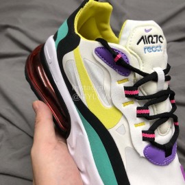 Nike Air Max 270 React Hyper Jade Running Shoes For Women White Purple