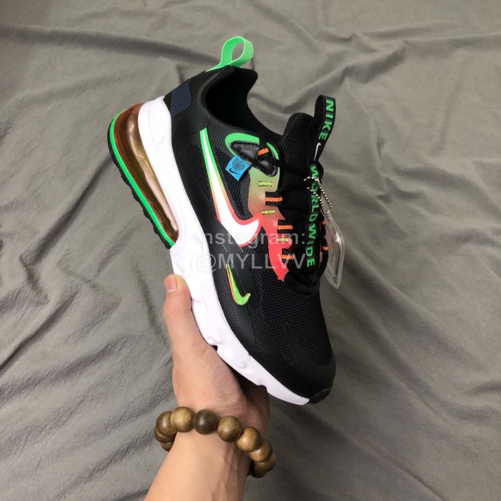 Nike Air Max 270 React Hyper Jade Running Shoes For Men And Women Black