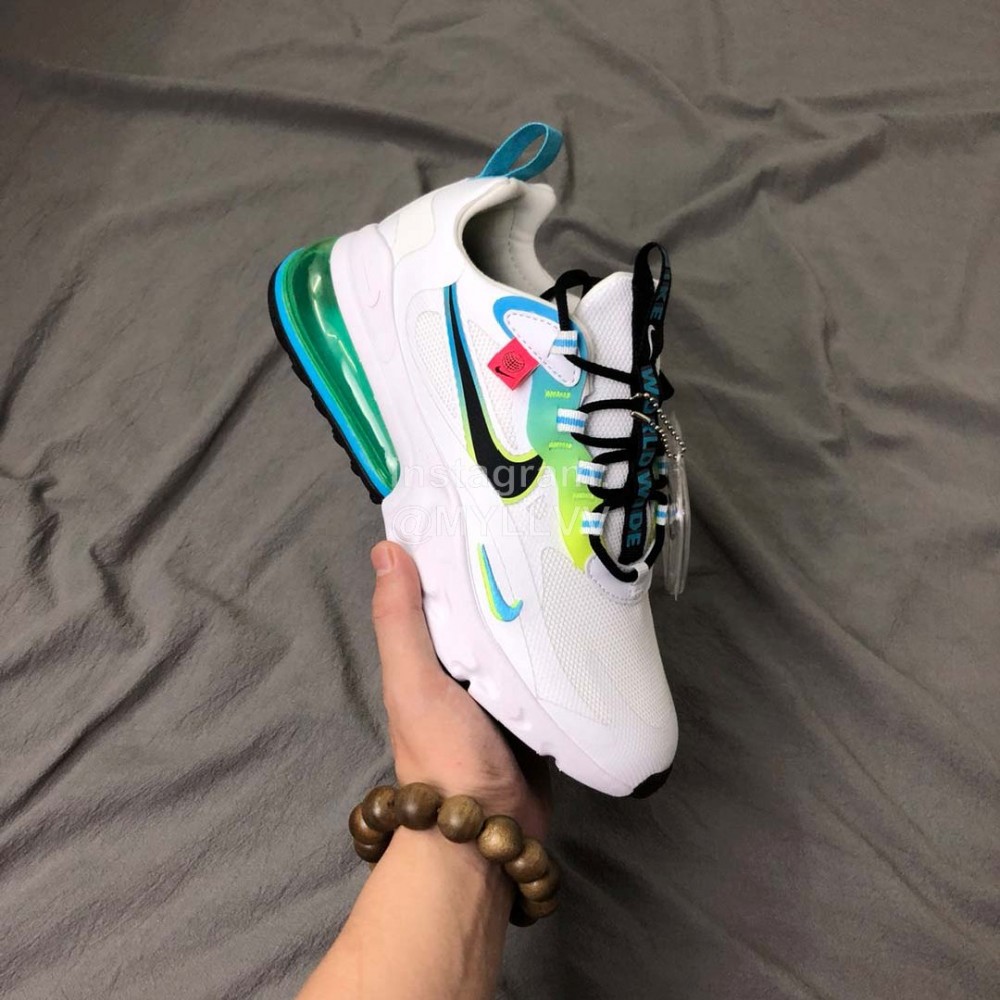 Nike Air Max 270 React Hyper Jade Running Shoes For Men And Women White Green