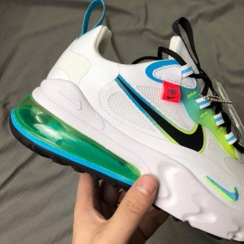 Nike Air Max 270 React Hyper Jade Running Shoes For Men And Women White Green