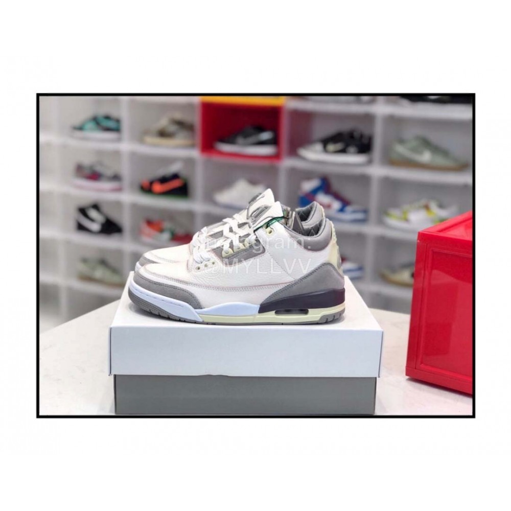 Nike Air Jordan 3 Basketball Shoes For Men White Gray