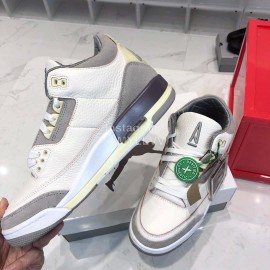 Nike Air Jordan 3 Basketball Shoes For Men White Gray