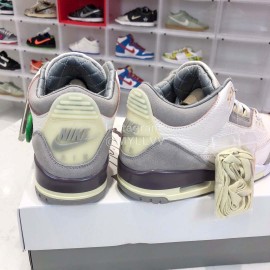 Nike Air Jordan 3 Basketball Shoes For Men White Gray