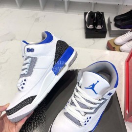 Nike Air Jordan 3 Basketball Shoes For Men White Blue