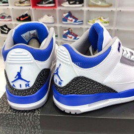 Nike Air Jordan 3 Basketball Shoes For Men White Blue