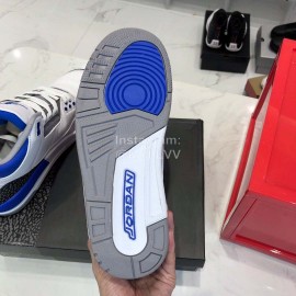 Nike Air Jordan 3 Basketball Shoes For Men White Blue