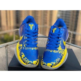 Nike Zoom Kobe 5 Sneakers For Men Blue Yellow