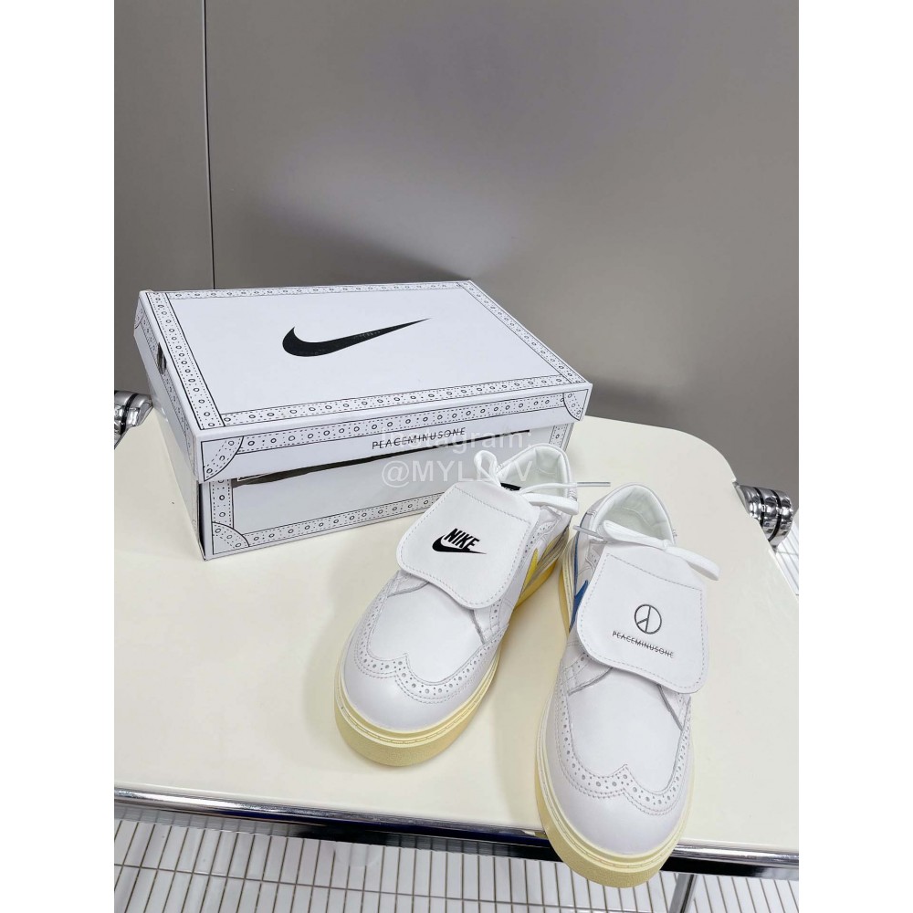 Peaceminusone Nike Casual Leather Shoes For Men And Women