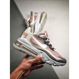 Nike Air Max 270 React Sneakers For Men And Women Gray Pink