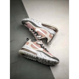 Nike Air Max 270 React Sneakers For Men And Women Gray Pink
