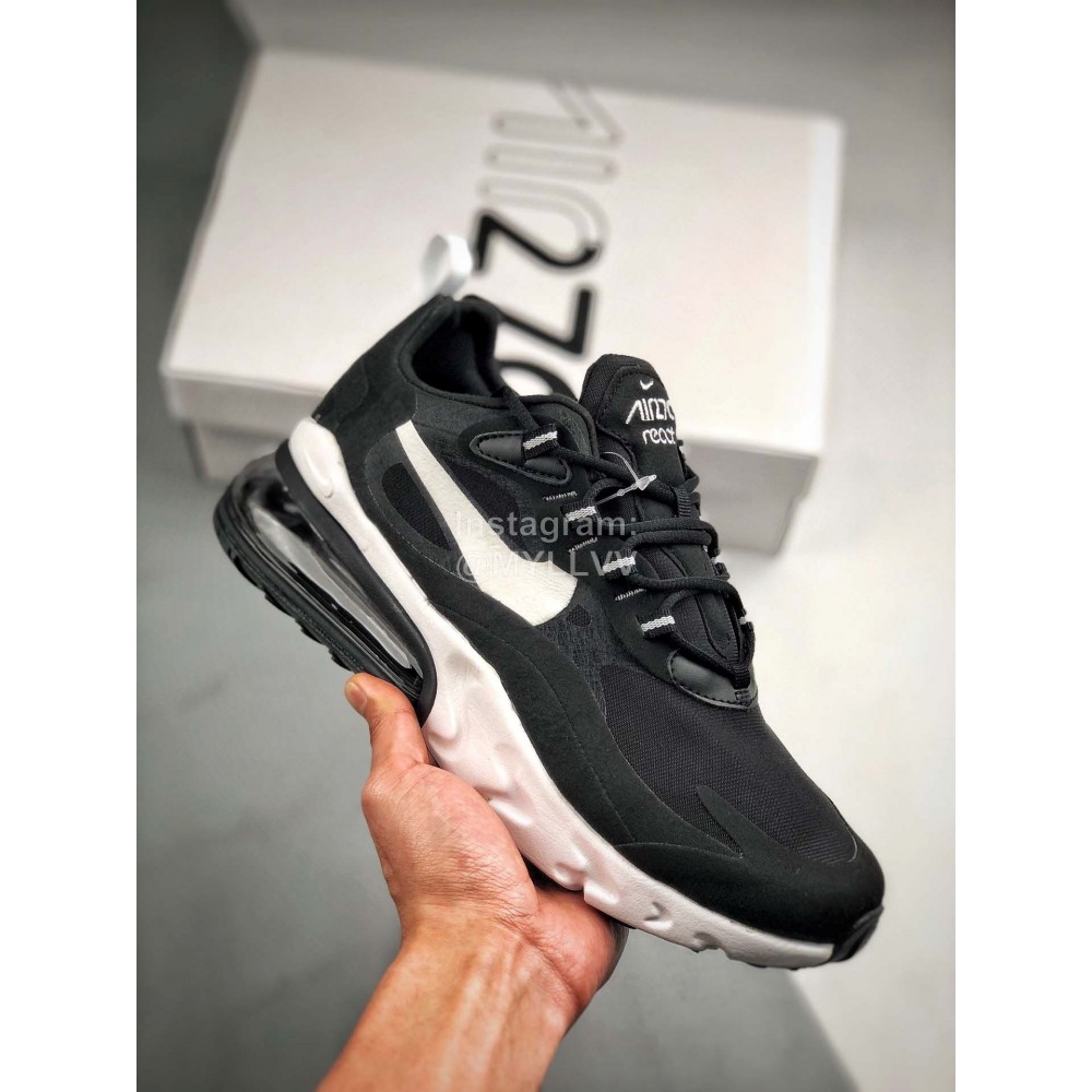 Nike Air Max 270 React Sneakers For Men And Women Black
