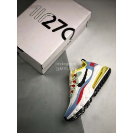 Nike Air Max 270 React Sneakers For Men And Women White Yellow