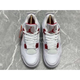 Nike Air Jordan 4 Sneakers For Men White Red