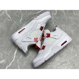Nike Air Jordan 4 Sneakers For Men White Red