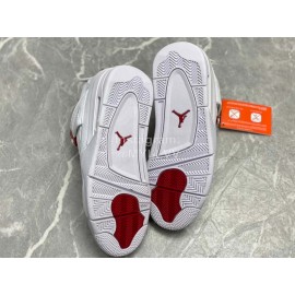Nike Air Jordan 4 Sneakers For Men White Red