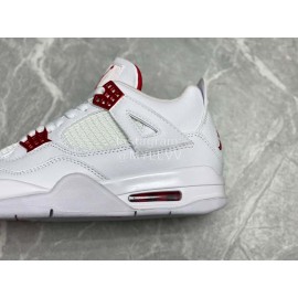 Nike Air Jordan 4 Sneakers For Men White Red