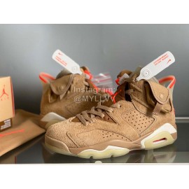 Travis Scott Nike Air Jordan 6 Retro Sp British Khaki Sneakers For Men