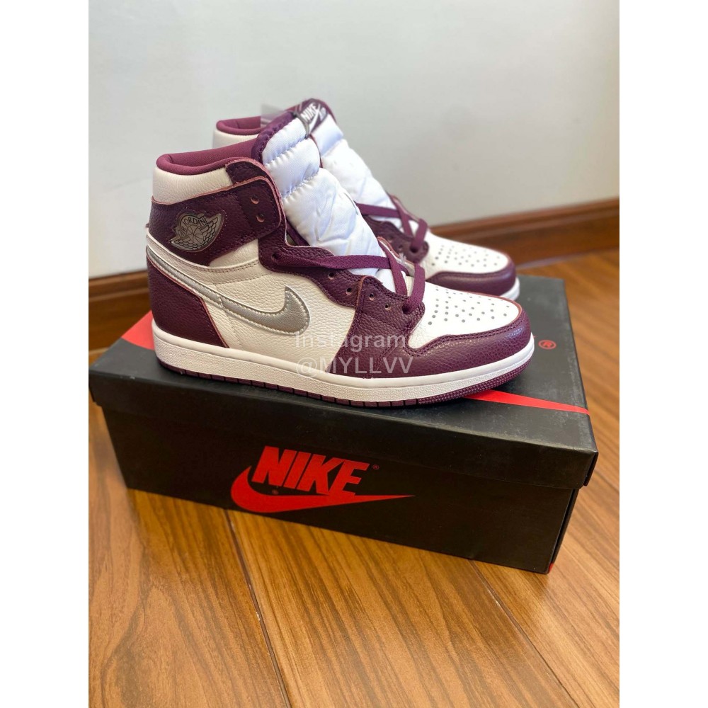 Nike Air Jordan 1 Retro High Og Bordeaux Basketball Shoes For Men And Women