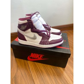 Nike Air Jordan 1 Retro High Og Bordeaux Basketball Shoes For Men And Women