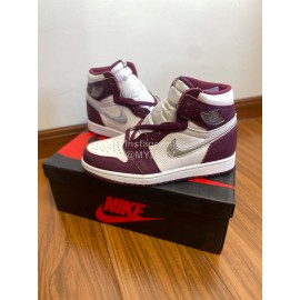 Nike Air Jordan 1 Retro High Og Bordeaux Basketball Shoes For Men And Women