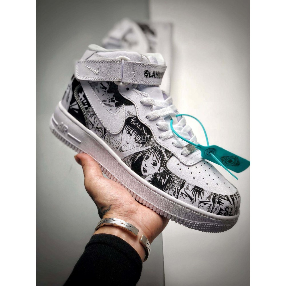Slam Dunk Nike Air Force 1 Custommid Sneakers For Men And Women