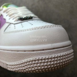 Nike Air Force 1 Pastel White Multicolour Sneakers For Men And Women