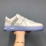 Nike Air Force 1 React Qs Light Bone Sneakers For Men And Women 