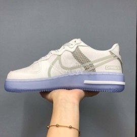 Nike Air Force 1 React Qs Light Bone Sneakers For Men And Women 