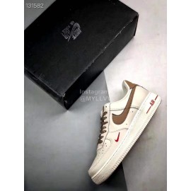 Nike Air Force 1 Fashion Sneakers For Men And Women Brown