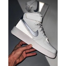 Nike Air Force 1 Fashion High Top Sneakers For Men And Women Silver