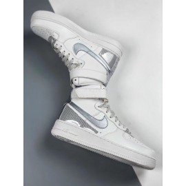 Nike Air Force 1 Fashion High Top Sneakers For Men And Women Silver