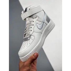 Nike Air Force 1 Fashion High Top Sneakers For Men And Women Silver