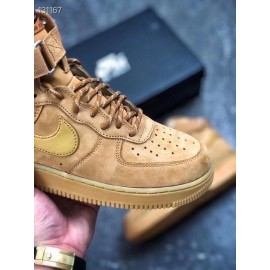 Nike Air Force 1 Fashion High Top Sneakers For Men And Women Brown