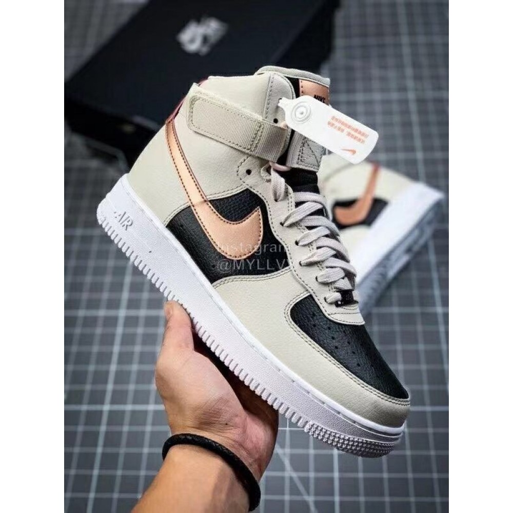 Nike Air Force 1 Fashion High Top Sneakers For Men And Women Gray